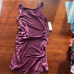 Liz Lange Maternity tank dress. Black and magenta.